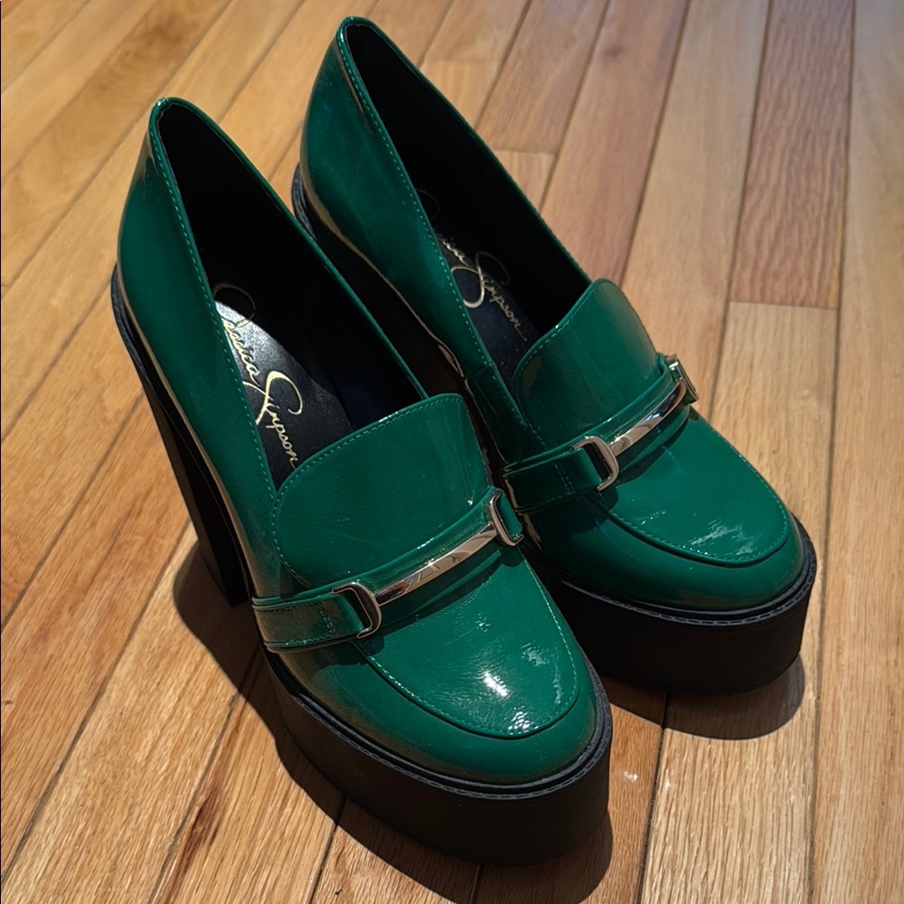 Jessica Simpson Green Platform Shoes